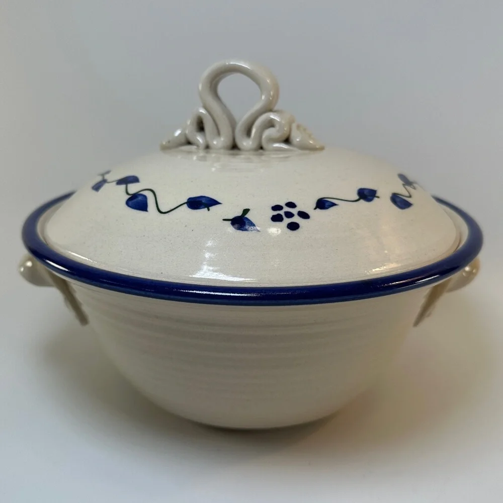 VTG‎ Pottery Funnel Steamer Pot Bundt Cake Stoneware Lid Handmade Yunnan Rice